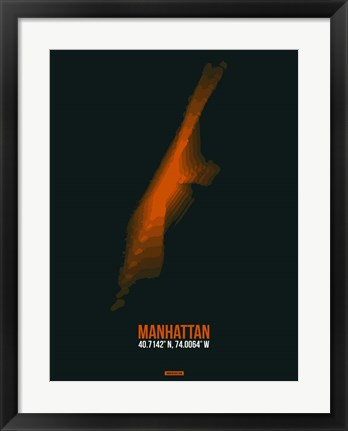 Framed Manhattan Radiant Map 4 Print