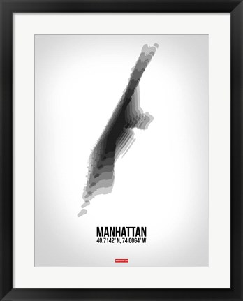 Framed Manhattan Radiant Map 5 Print