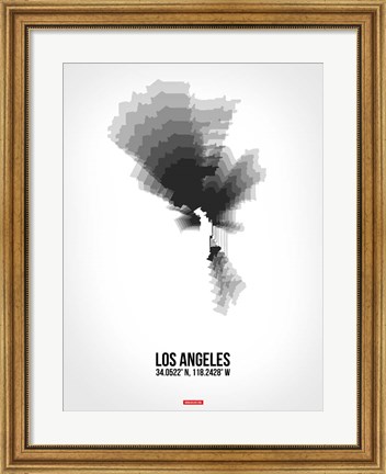Framed Los Angeles Radiant Map 8 Print
