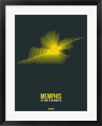 Framed Memphis Radiant Map 1 Print