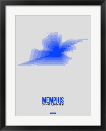 Framed Memphis Radiant Map 3 Print