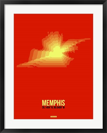 Framed Memphis Radiant Map 4 Print