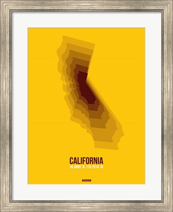 Framed California Radiant Map 8 Print