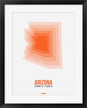 Framed Arizona Radiant Map 1A Print