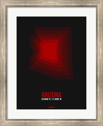 Framed Arizona Radiant Map 7 Print