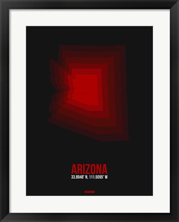 Framed Arizona Radiant Map 7 Print