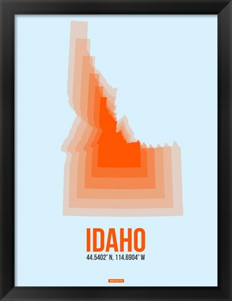 Framed Idaho Radiant Map 1 Print