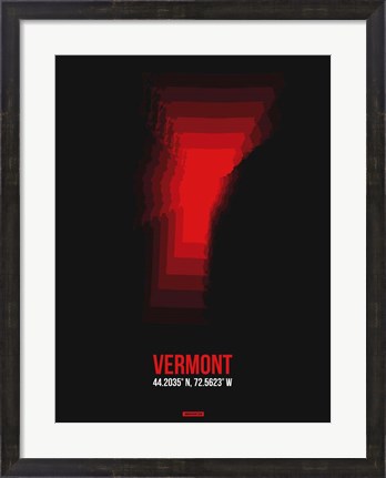 Framed Vermont Radiant Map 4 Print