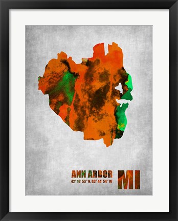 Framed Ann Arbor Michigan Print