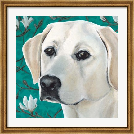 Framed Dlynn&#39;s Dogs - Magnolia Print