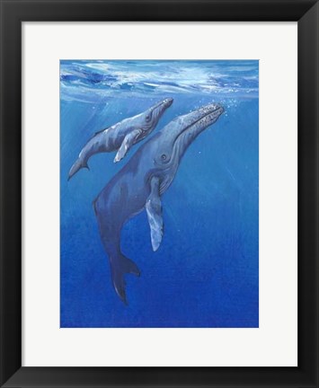 Framed Under Sea Whales I Print