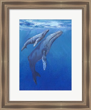 Framed Under Sea Whales I Print