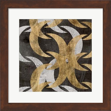 Framed Golden Wave I Print