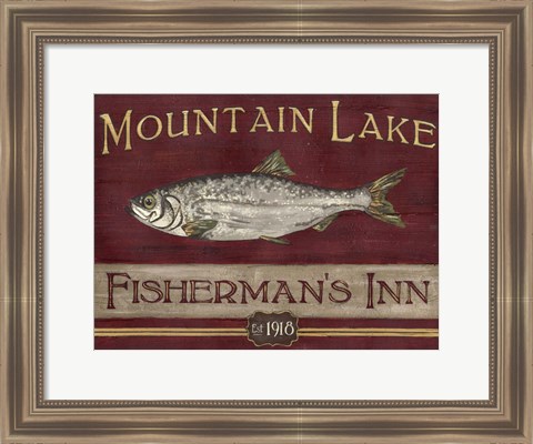 Framed Lodge Sign II Print