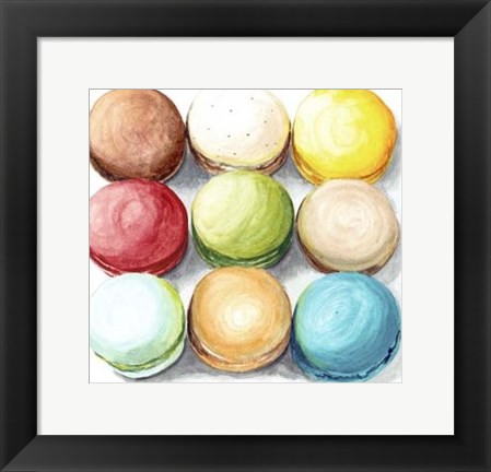 Framed 9 Macarons Print