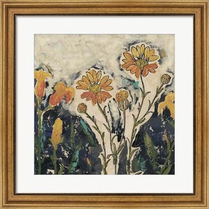 Framed Floral Cutout II Print
