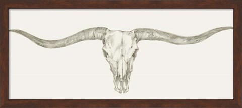 Framed Western Skull Mount III Print