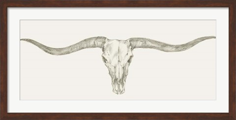 Framed Western Skull Mount III Print