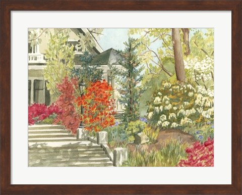 Framed Plein Air Garden I Print