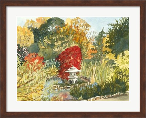 Framed Plein Air Garden III Print