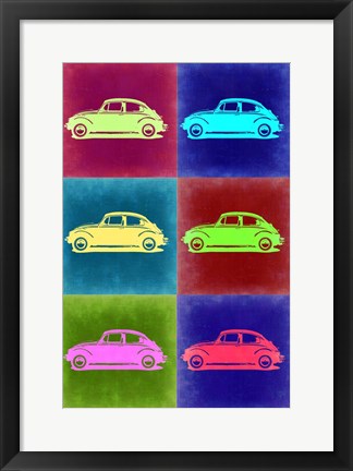 Framed VW Beetle Pop Art 2 Print