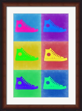 Framed Shoe Pop Art 2 Print