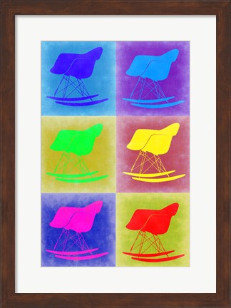 Framed Eames Rocking Chair Pop Art 2 Print