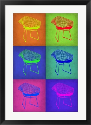 Framed Brickel Chair Pop Art 1 Print