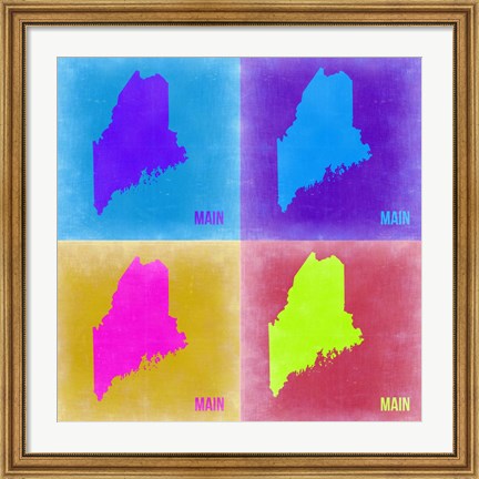 Framed Main Pop Art Map 2 Print