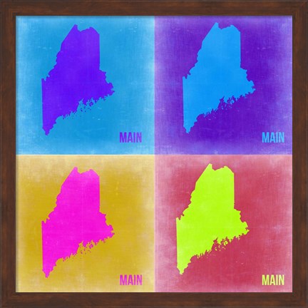 Framed Main Pop Art Map 2 Print