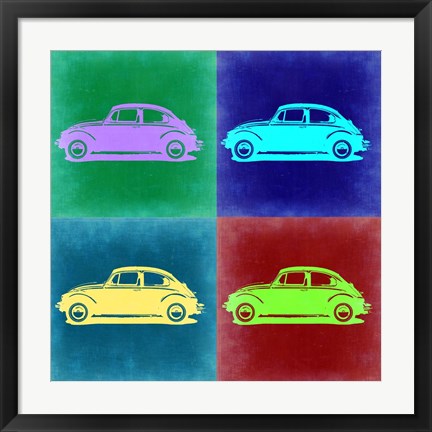 Framed VW Beetle Pop Art 3 Print