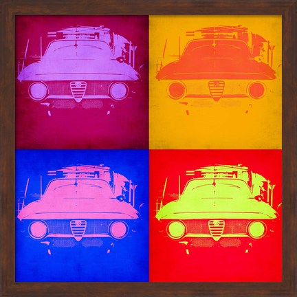 Framed Alfa Romeo Pop Art 2 Print