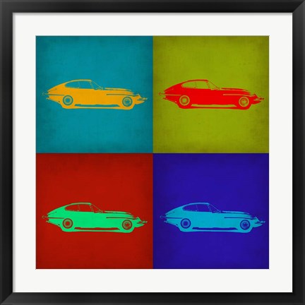 Framed Jaguar E Type Pop Art 1 Print