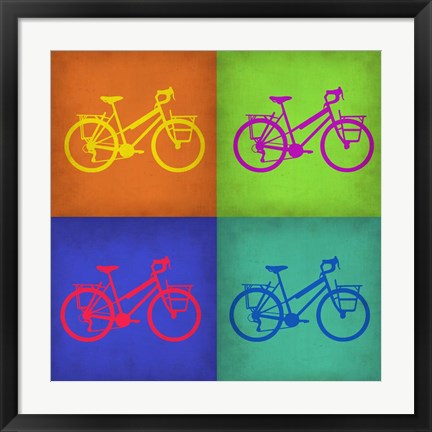 Framed Vintage Bicycle Pop Art 1 Print