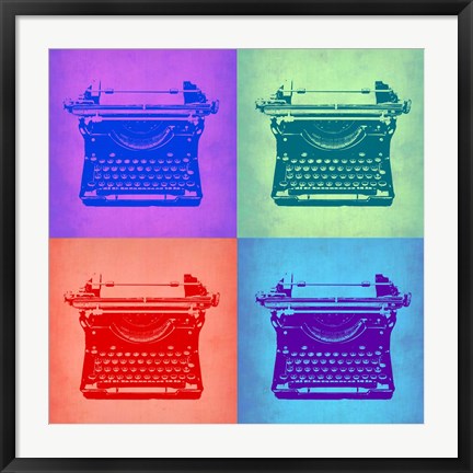 Framed Vintage Typewriter Pop Art 2 Print