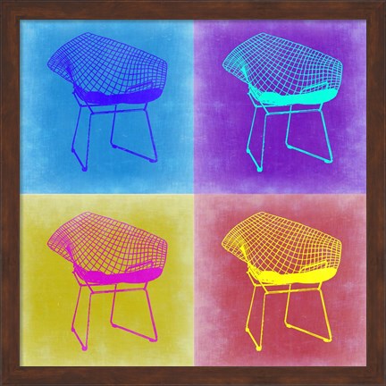 Framed Brickel Chair Pop Art 2 Print