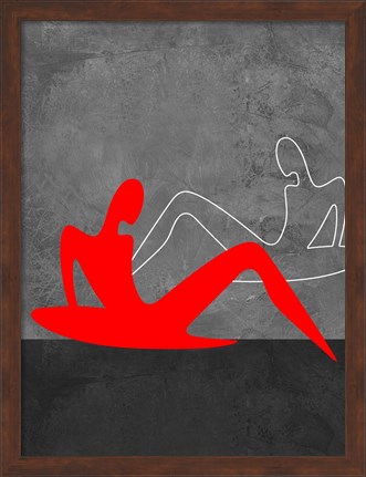 Framed Red Girl 2 Print