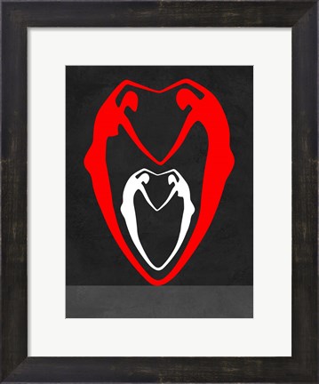 Framed Red and White Heart Print