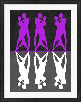 Framed Purple and White Dance Print