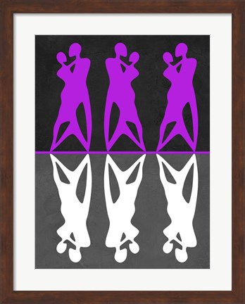 Framed Purple and White Dance Print