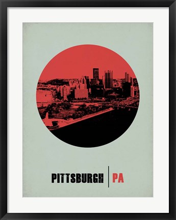 Framed Pittsburgh Circle 2 Print