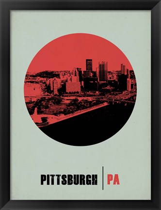 Framed Pittsburgh Circle 2 Print