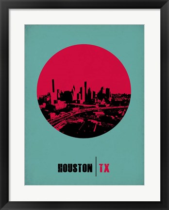 Framed Houston Circle 2 Print