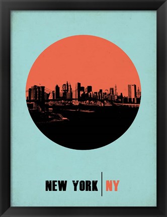 Framed New York Circle 2 Print