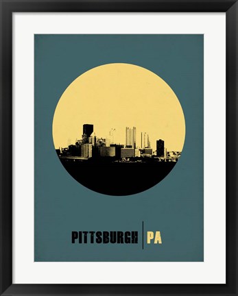 Framed Pittsburgh Circle 1 Print