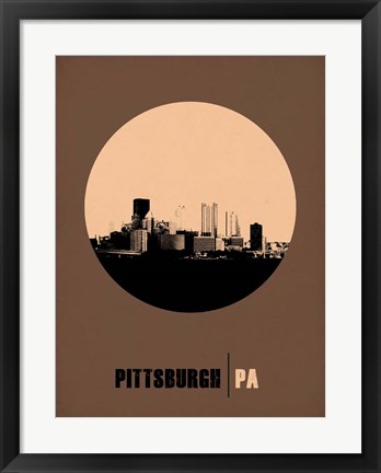 Framed Pittsburgh Circle 2 Print