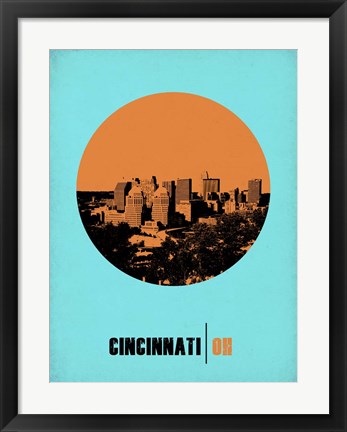 Framed Cincinnati Circle 1 Print