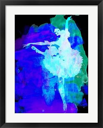 Framed Purple Ballerina Watercolor Print