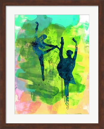 Framed Ballet Watercolor 1B Print