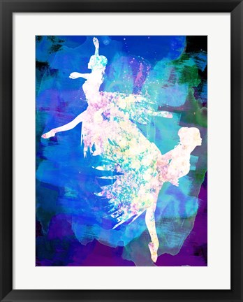 Framed Ballet Watercolor 2B Print